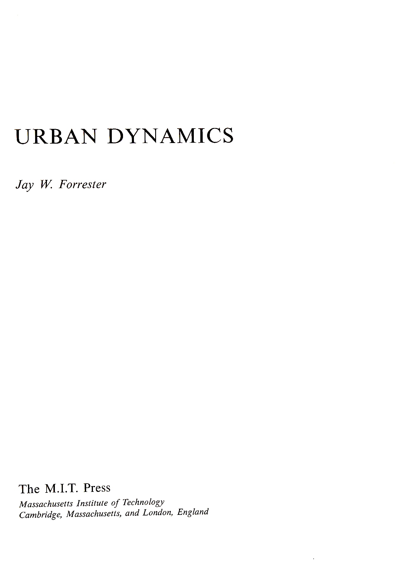 Urban Dynamics