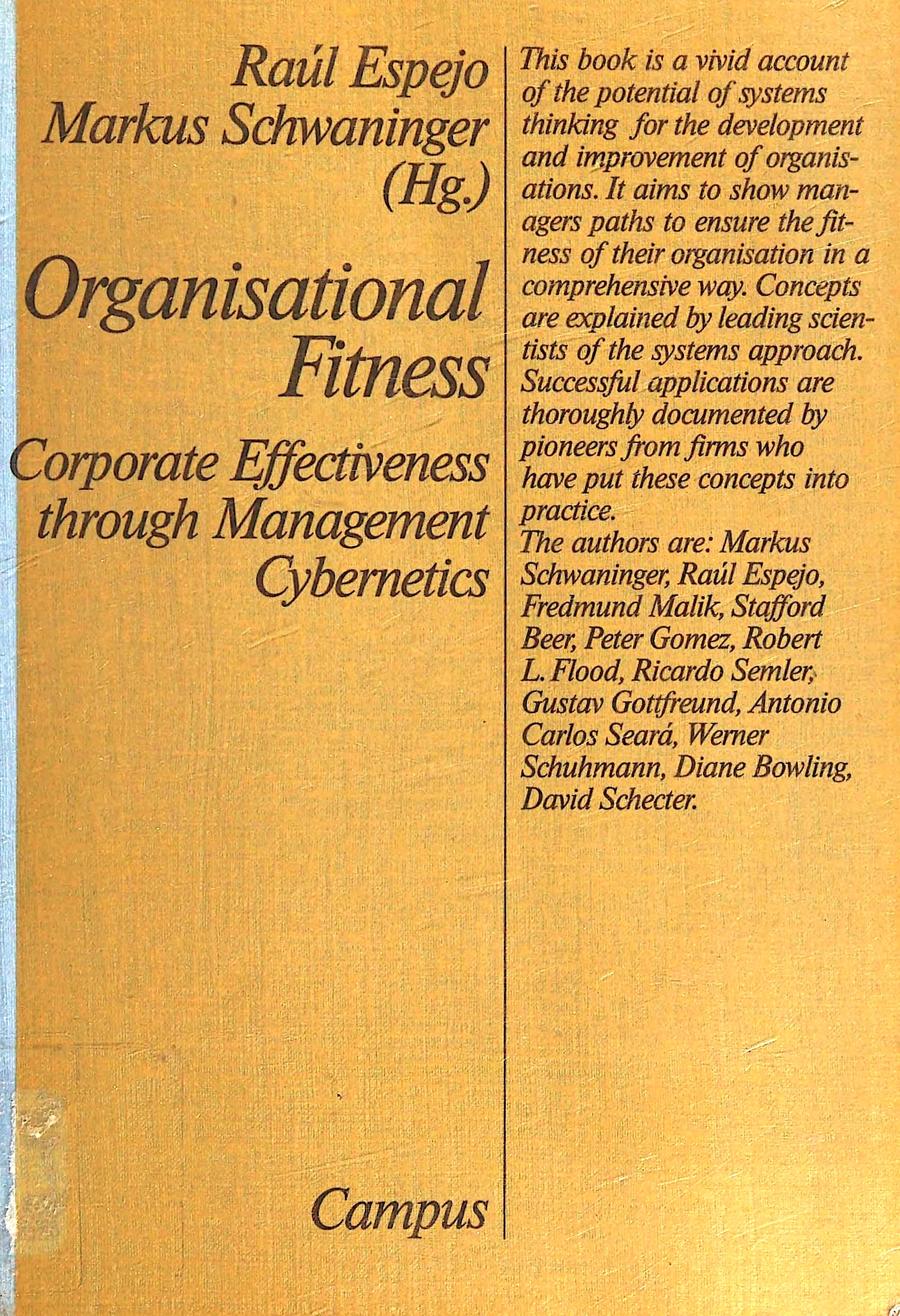 Organisational Fitness: Corporate Effectiveness Through Management Cybernetics