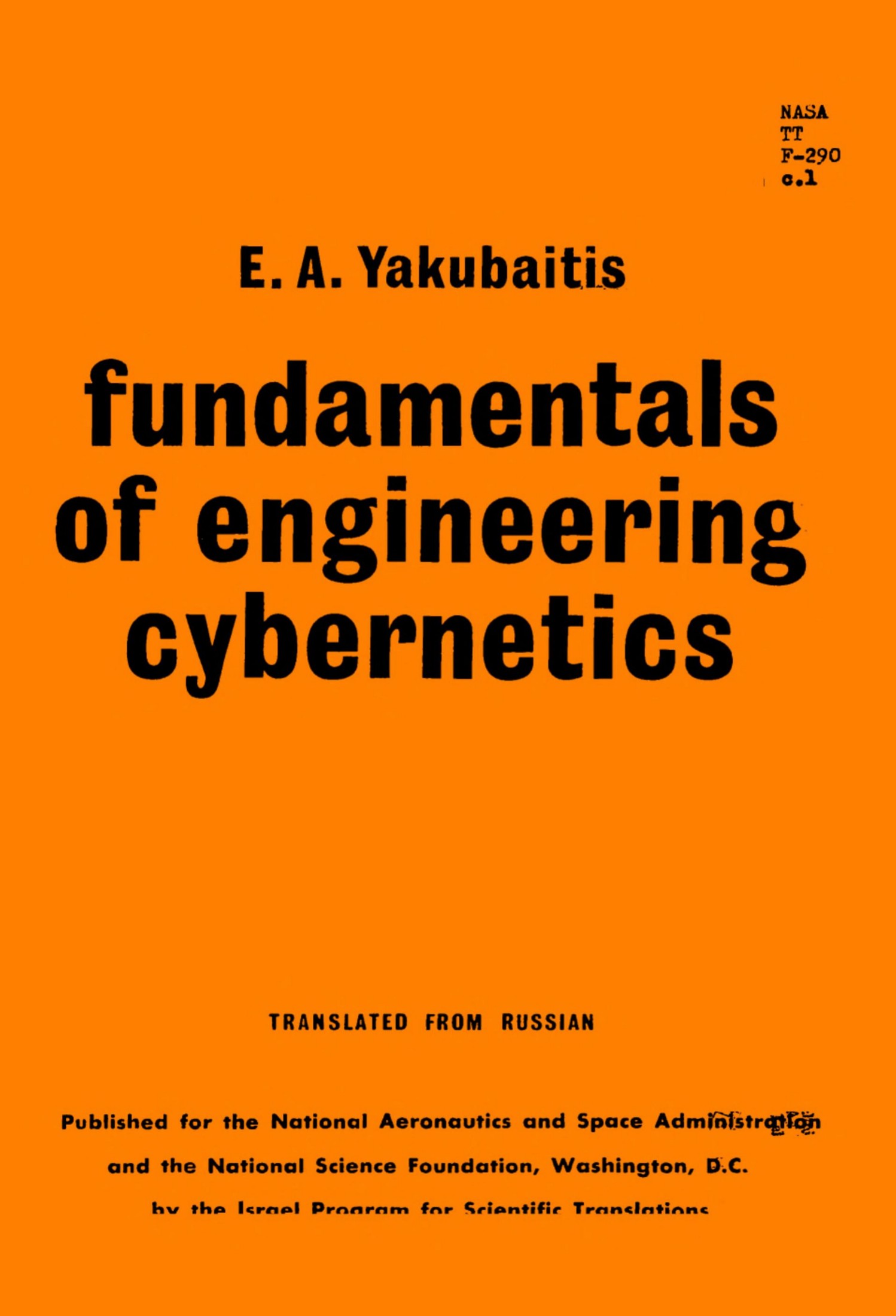Fundamentals of Engineering Cybernetics