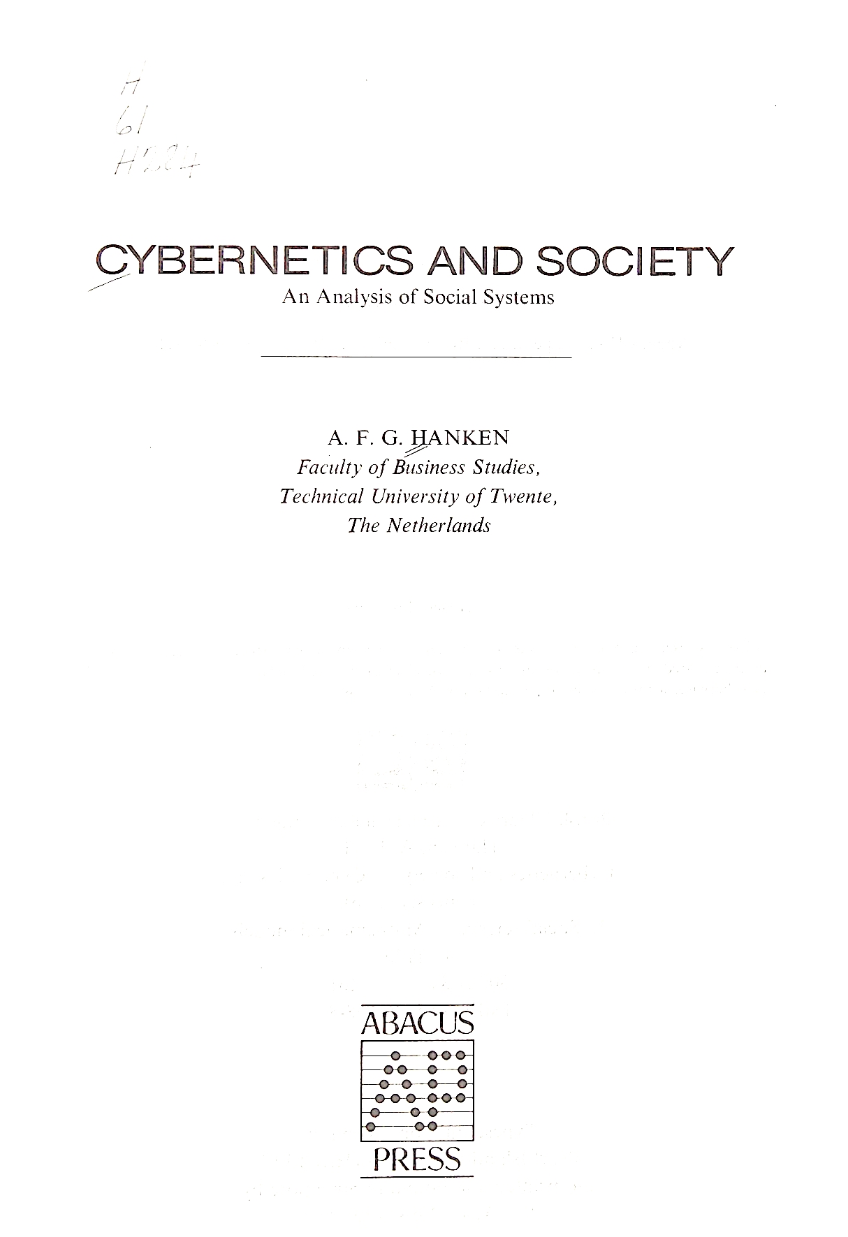 Cybernetics and Society: An Analysis of Social Systems