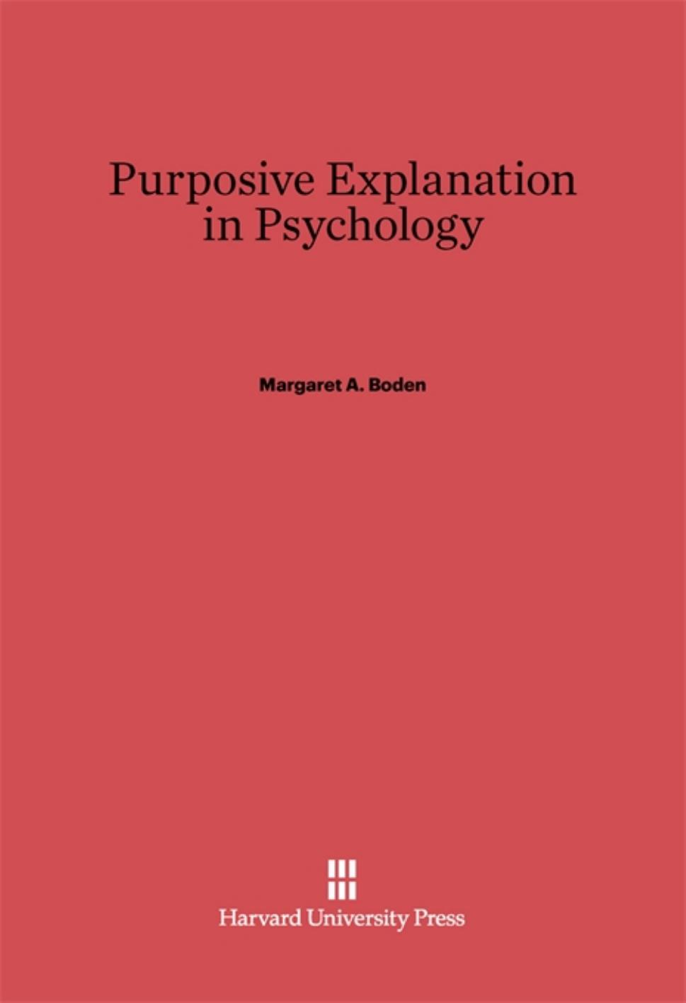 Purposive Explanation in Psychology