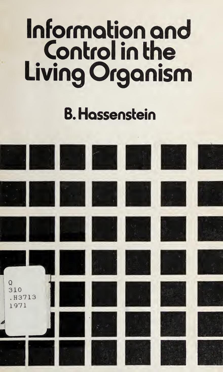 Information and Control in the Living Organism: An Elementary Introduction