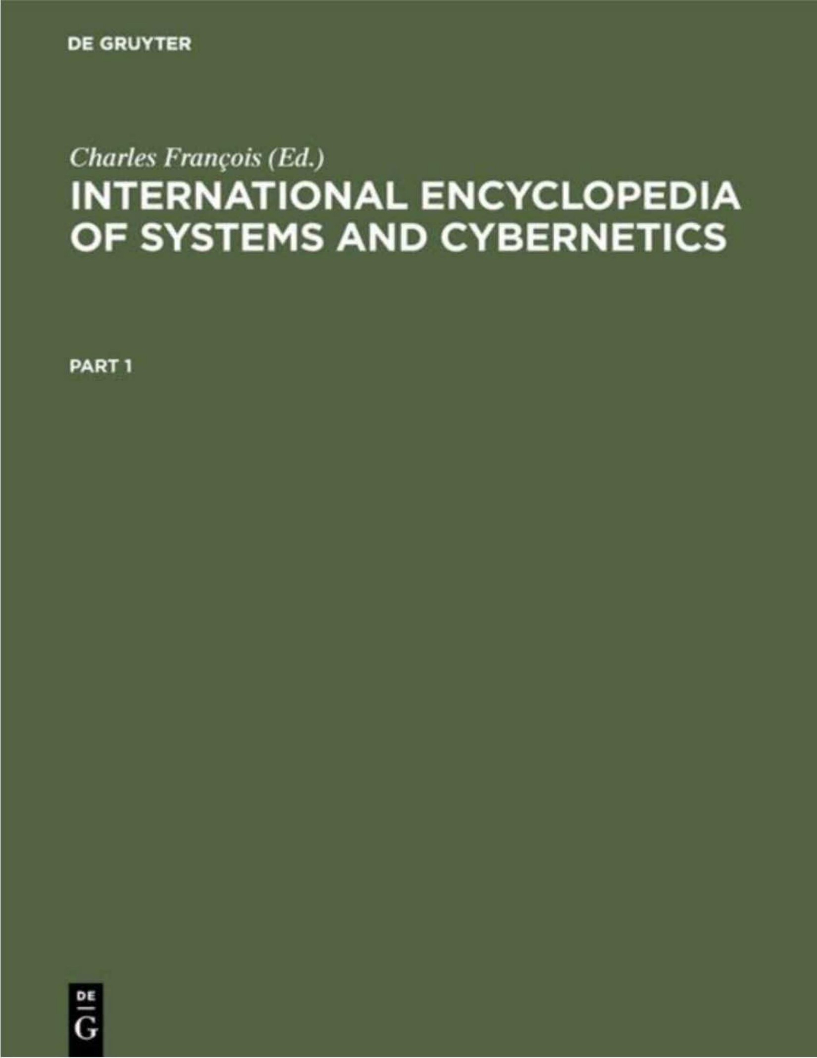International Encyclopedia of Systems and Cybernetics